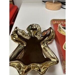 Stuio Nova Christmas Angel Candy‎ Dish in Christmas Shine Gold NEW IN Box